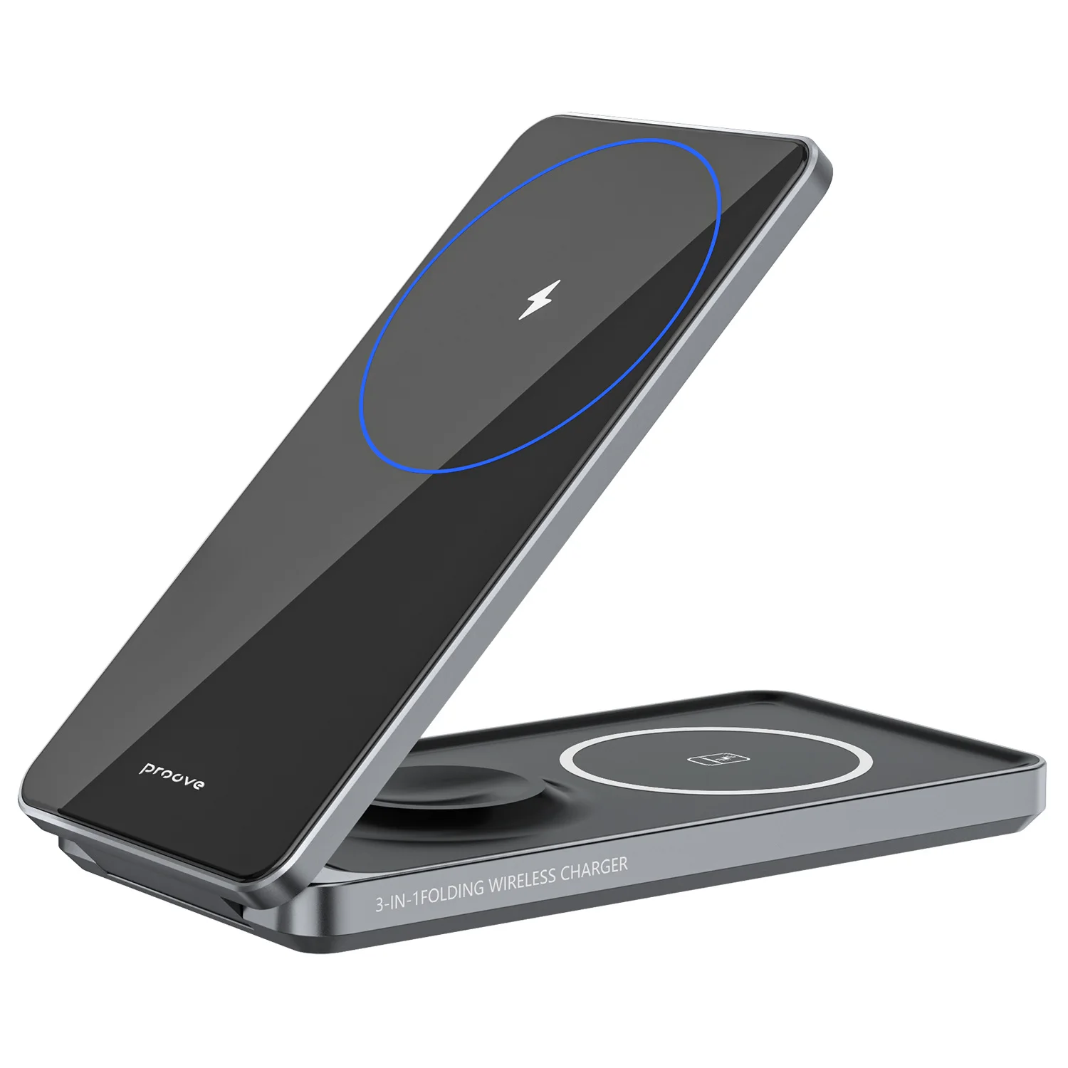 Proove Metal Edge 3-in-1 Folding Wireless Charging Pad Metal Edge