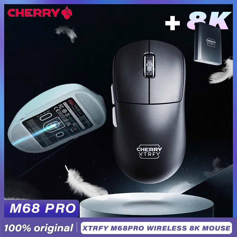 

XTRFY m68pro wireless 8K mouse Lightweight Cherry Gaming Office PAW3395 M68W 2.4GHZ computer peripherals laptop Gift 8K receiver