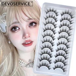 DEVOSERVICE Lashes 10pairs Natural False Eyelashes 3D Sexy Mink Lashes Extensions False Eyelashes Faux Cils Makeup Wholesale