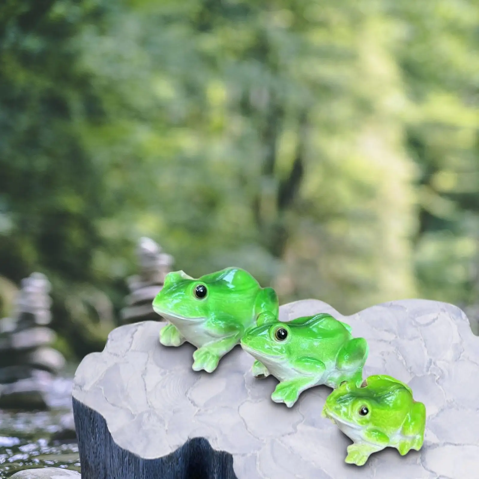 

3 шт. миниатюрные фигурки лягушек животных микро пейзажный декор цветочный горшок декор для полки снаружи патио стол подарки на новоселье