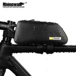 Rhinowalk Bicycle Top Tube Bag1.3L Rear Bike Bag Waterproof Cycling Mtb Frame Bicycle Pannier Black Bike Accessories