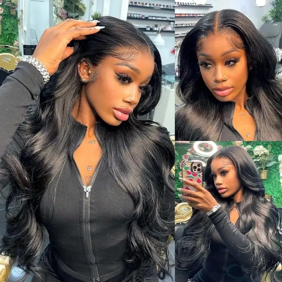 Rosabeauty Body Wave 13X4 HD 13X6 Lace Frontal Human Hair Wigs HD Transparent Lace Front 5x5 Glueless Water Wave Wig 250 Density