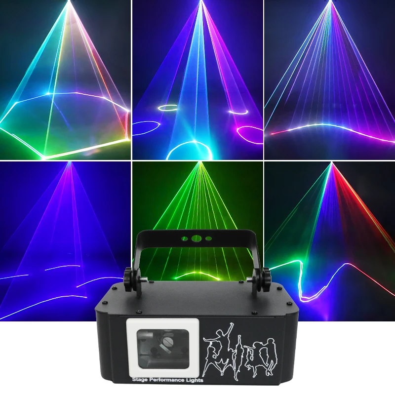 Wuzstar LED Lively Dynamic Beam Light Full RGB Party Stage Light Sound Control Ambient Light for Holiday Indoor Home Bar Decor