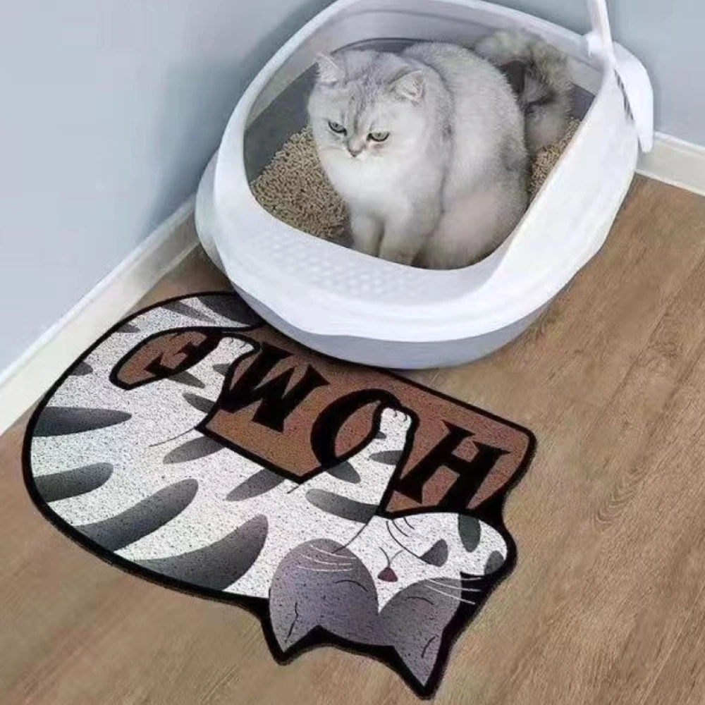 

Cute Cat Door Mat Outdoor Indoor Welcome Mats Front Doormat Cat Litter Box Mats