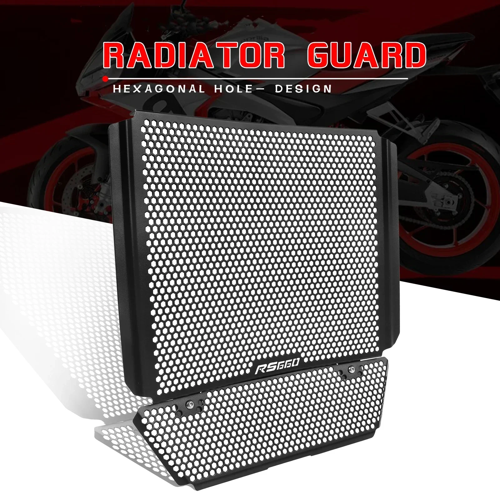 

For Aprili RS660 TUONO660 20212022 2023 Motorcycle Accessories Radiator Guard Grille Protector Oil Cooler Cover RS/TUONO 660