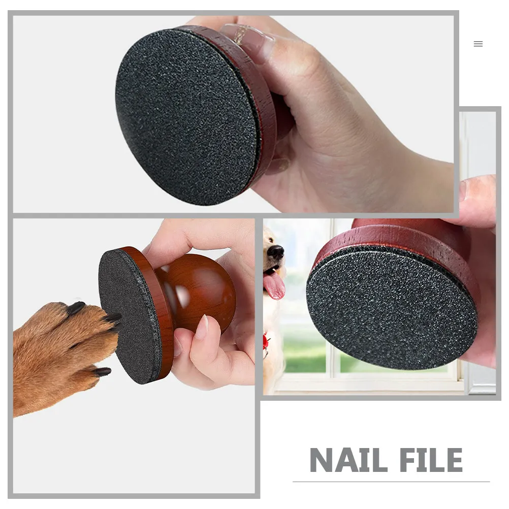 1pcs Wood Handle File For Dogs Puppy Portable Dog Trimming Tool Pet Grooming Tool Dog Nail File Pet Nail Trim Supply