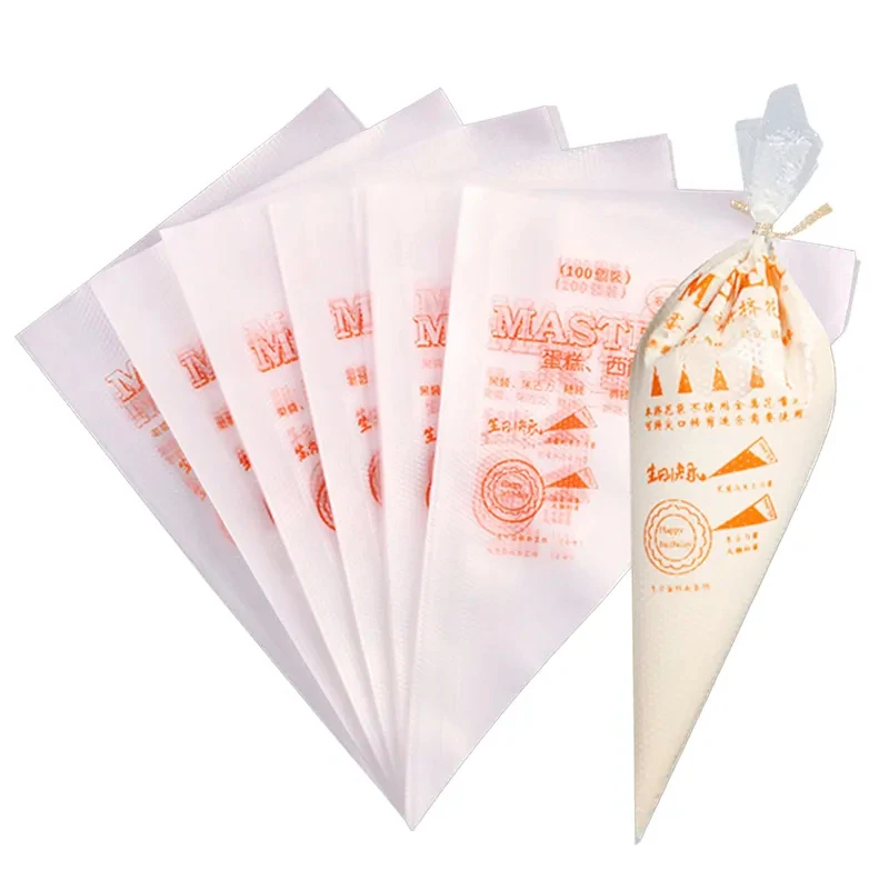 

100pcs Disposable Pastry Bag Icing Piping Cake Pastry Cupcake Decor Bags Fondant Cake Cream Pastry Tip Baking Tools
