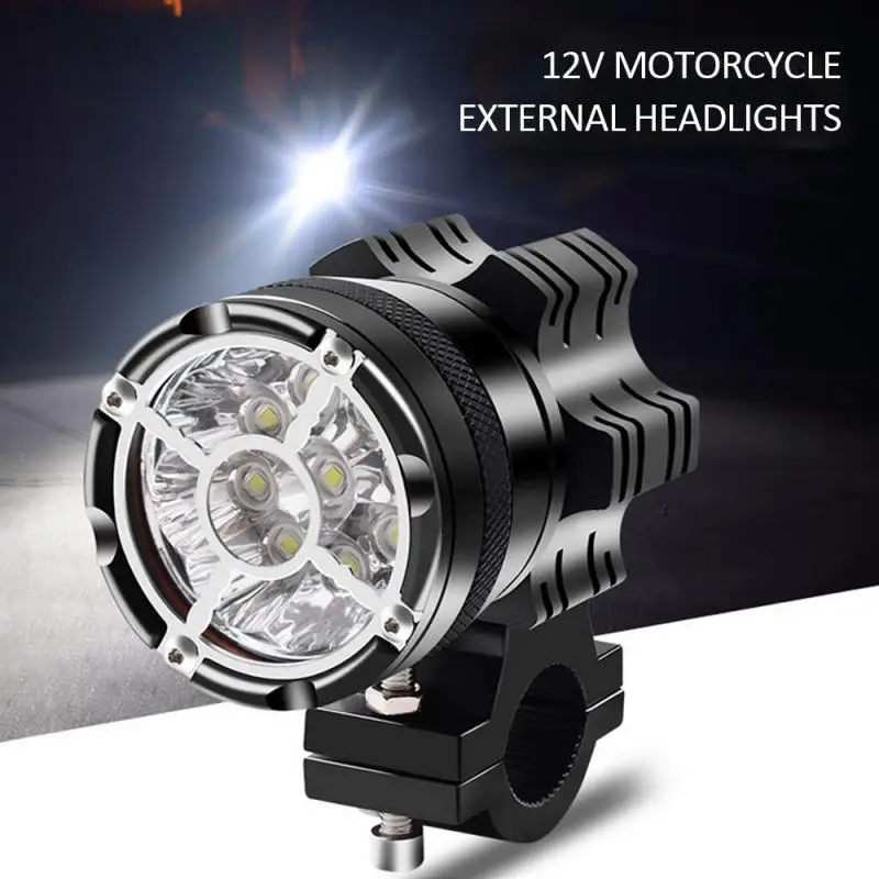 Universal Motorcycle Headlight LED 9 Chips Motorbike Spotlights 90W 16000lm Waterproof Fog Bulb Foglights Auxiliary Driving Lamp