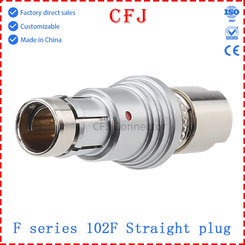 CFJ Long/Short Waterproof Push-Pull Self-Locking FNG FGG Male Plug 102F M7 Metal Connector 2 3 4 5 6 7 9Pin Solderable Cable