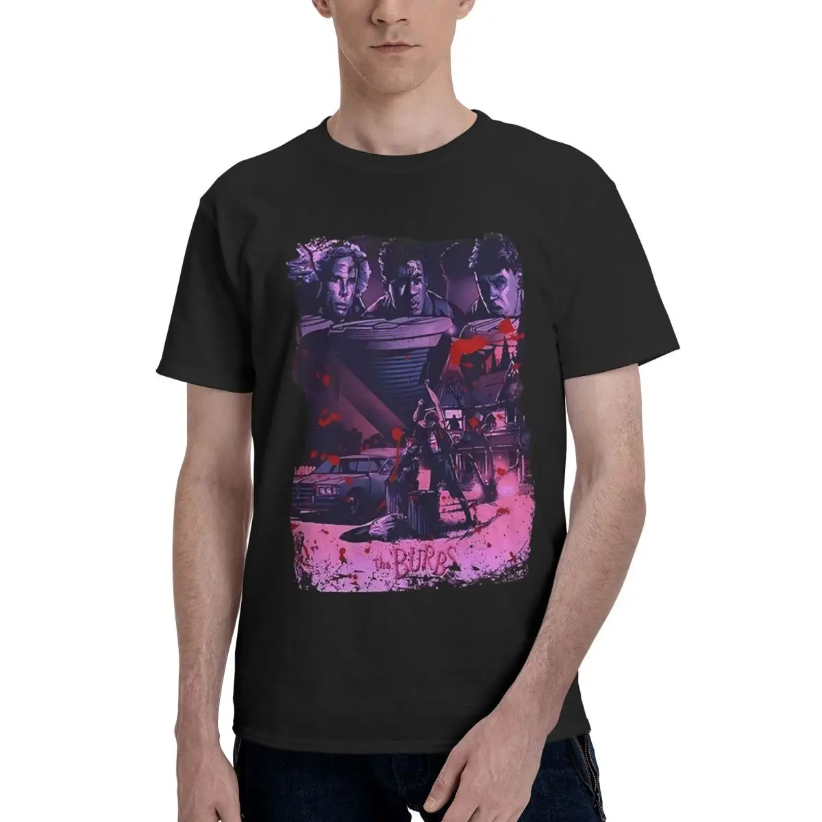 

Strange Happenings In The Burbs 100% Cotton Casual Breathable Confortable Anime Funny Men's T-Shirt Men T-Shirt
