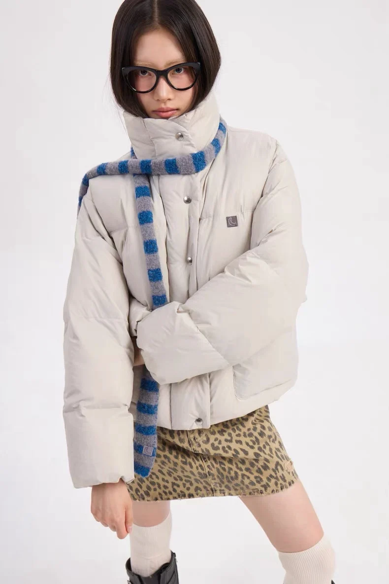 Chaqueta de Plumón Gruesa y Cálida con Cuello Alto para Mujer, Ropa de Invierno, Nueva Colección Awei, Cómoda y a la Moda
