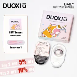 DUOXIU 5 pares de lentes de contacto de Color para uso diario belleza pupila ojos maquillaje negro rosa marrón verde azul lente de alta calidad