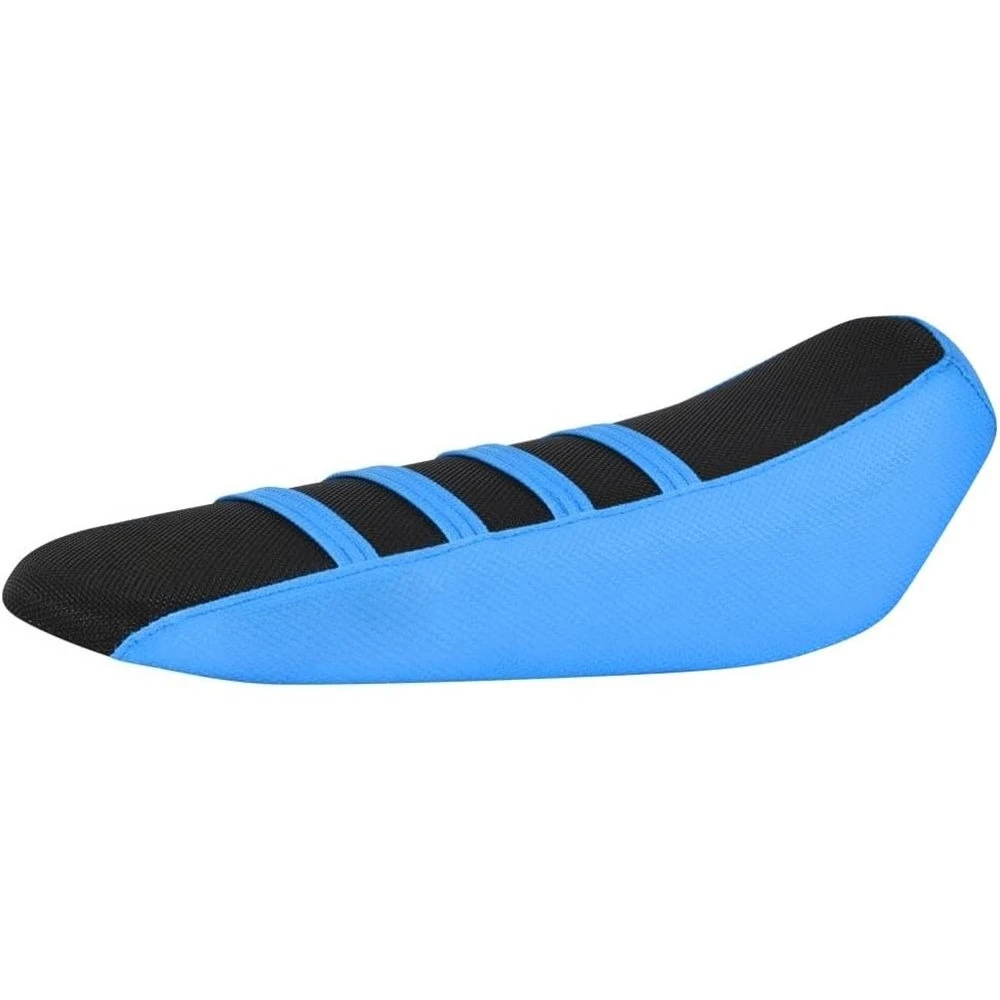 

Light Blue & Black Seat Cover with Light Blue Ribs for MX & X E-Bike Models #349