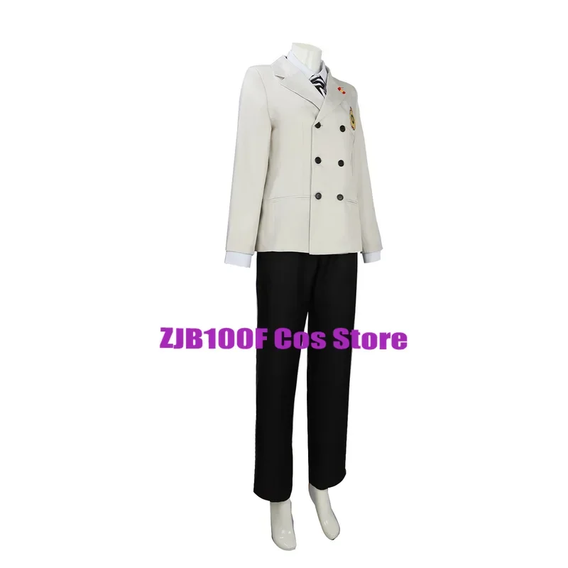 Goro Akechi Cosplay Costume pour hommes, uniforme de corbeau, vêtements de jeu en pli trempé, Anime Mortgage 5