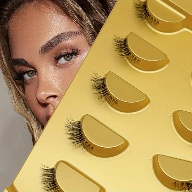 Eyelash Extension Cat Eye - ขนตาปลอมแบบครึ่งตาธรรมชาติ 5 คู่ – ความยาว 6-9