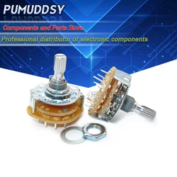 2PCS RS25 Band switch 2P4T 2P5T 2P6T 3P3T 3P4T Mount Rotary Switch Selector Band 2 Pole 5 Position Knob Switch Band Switches