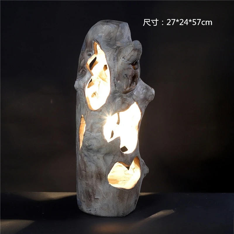 European handmade wooden craft table lamp floor lamp B & B restaurant cafe decorative lamp ornament