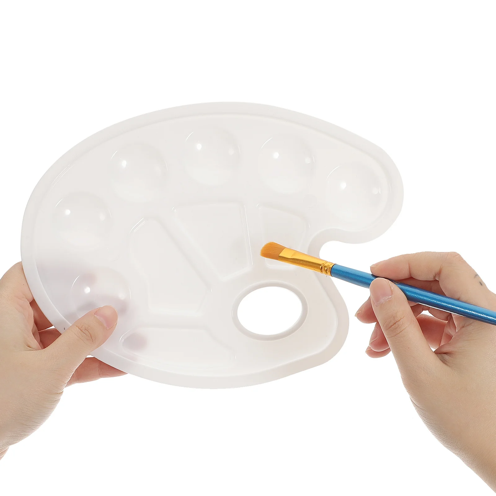 

1 set 1 Set Watercolor Painting Brush Set Oil Pigment Plate Multi-Function Art Brush Kit Ergonomic Handle Easy Clean