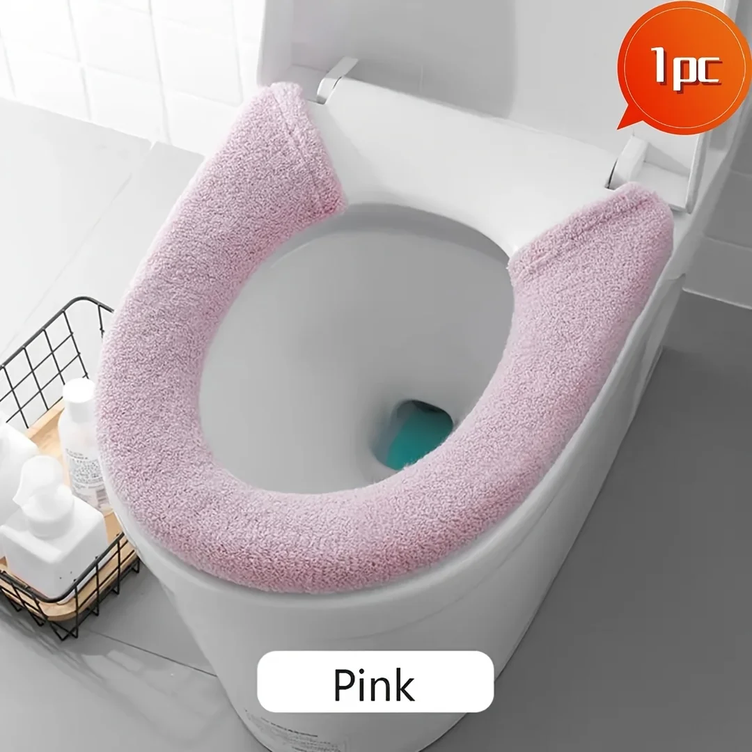 

1PC Thickened Soft Toilet Seat Cushion Washable Bathroom Accessories Warm Toilet Seat Cover Elegant And Comfortable.