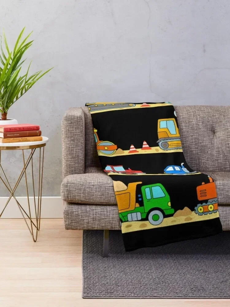 Construction Digger Dump Truck Bulldozer Concrete Mixer Throw Blanket Bed linens Comforter For Decorative Sofa Blankets