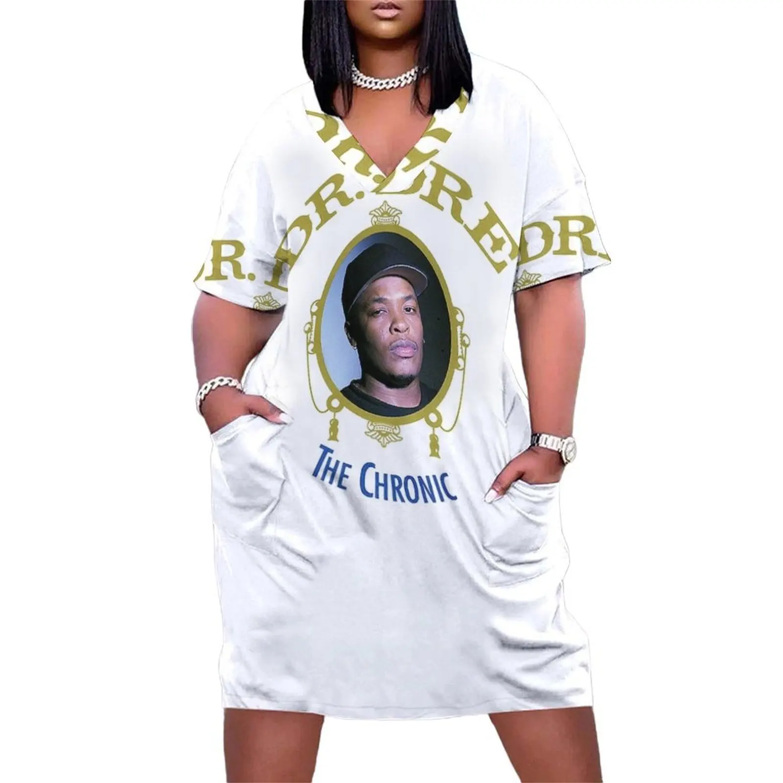 

Dr Dre the chronic album cover Loose Pocket Dress luxury woman evening dress women dress beach summer daily