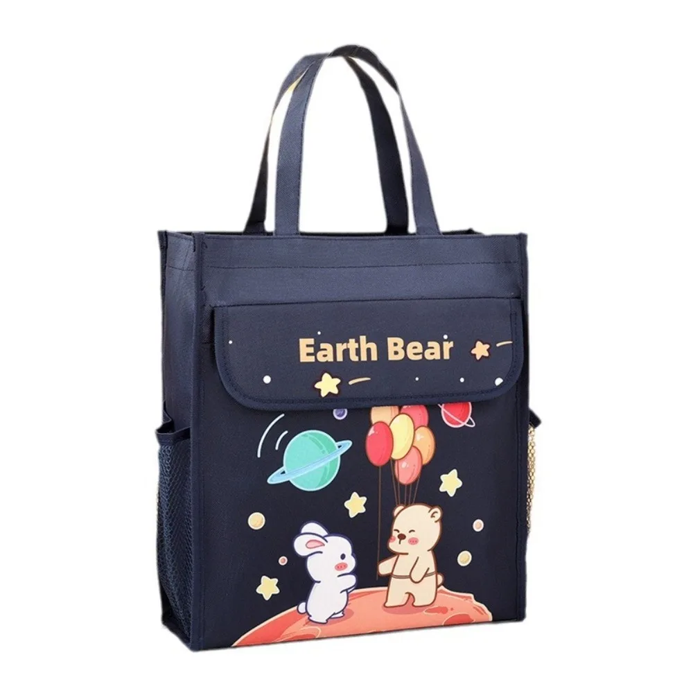 

2024 Large-capacity Tote School Bag Oxford Bear Tutoring Bag Multifunction Cartoon A4 File Bag School Office