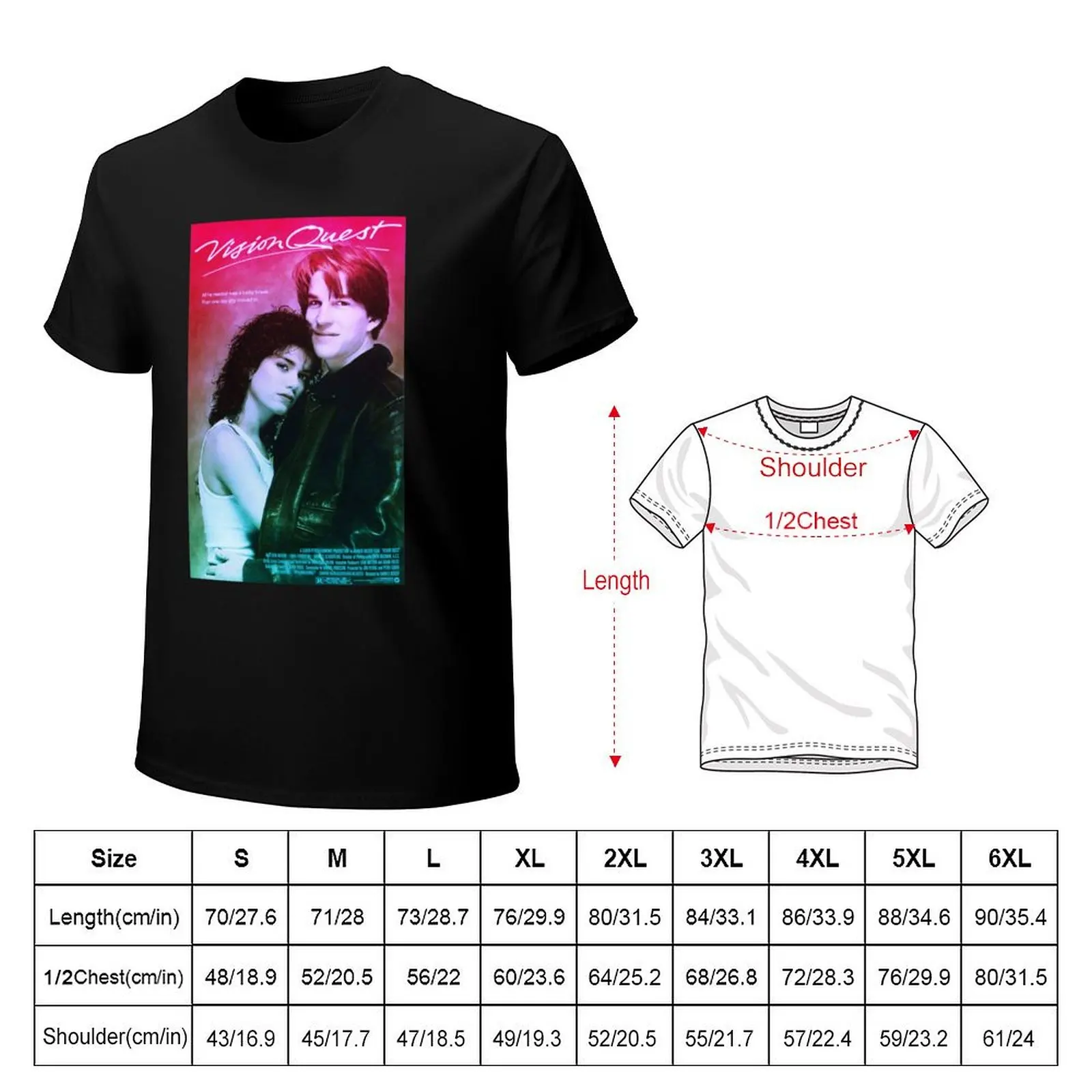 Vision Quest 80’s T-Shirt Basic Short Sleeve T-Shirt for Men