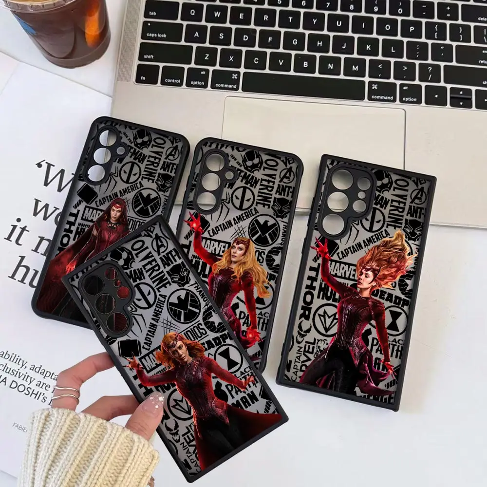 Marvel Scarlet Witch Wanda Phone Case For Samsung Galaxy S24Ultra S23 S21 S20 Fe S10 S9 S8 Plus S23 S24 Ultra Cqoues Matte Cover