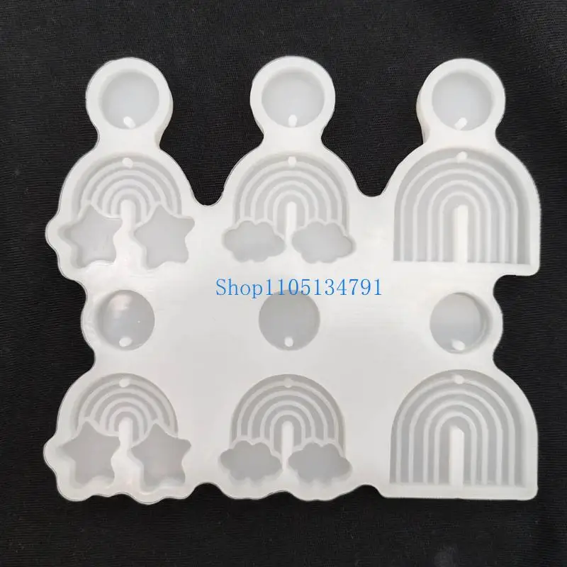 98km Unique Earring Silicone Mould Set Delicate Earring Sculpting Mold Crystal Drop Rainbow Earring Mold