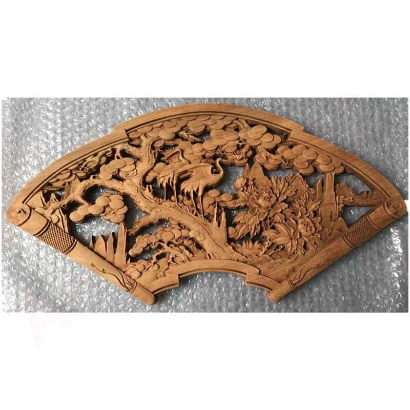 Wood carving pendant,camphor wood carving pendant,Chinese style solid wood porch,living room background wall decoration，auspicio