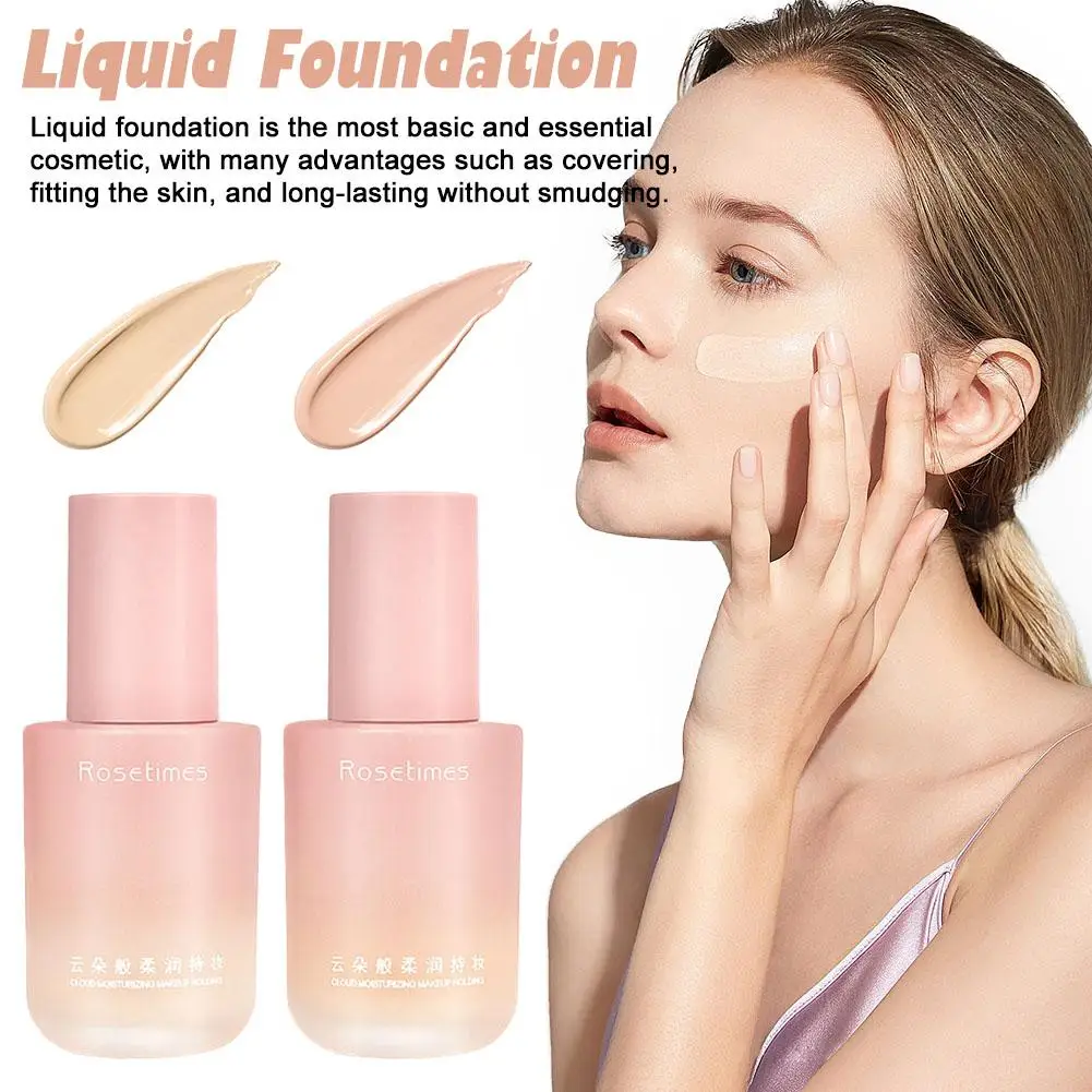 NEW High-end Face Liquid Foundation Cosmetic Waterproof Full Drying Mineral Makeup Base No Corrector Coverage Face Cream V1T0