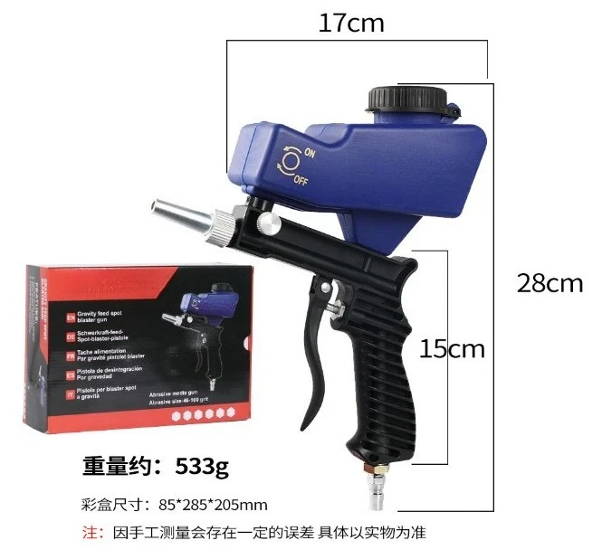 Handheld Pneumatic Sandblaster Gun – Portable High-Pressure Rust Remover for Metal Surface Restoration & Auto Tools
