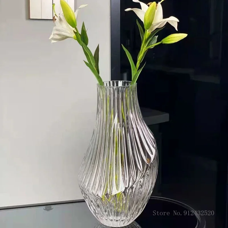 Nordic Shaped Glass Vase for Home Decoration, Creative Hydroponic Floral Organ, TV Cabinet, Office Living Room, Dining Desk, 1Pc