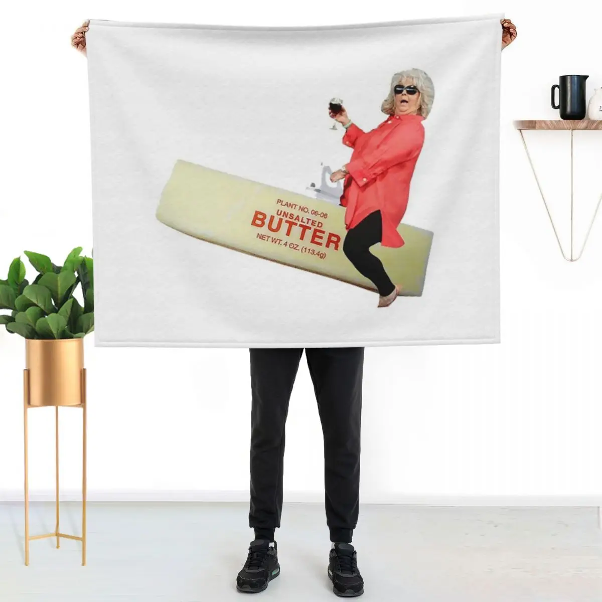 

Paula deen riding butter Throw Blanket Soft Cozy Blanket for Pet Kids Adults