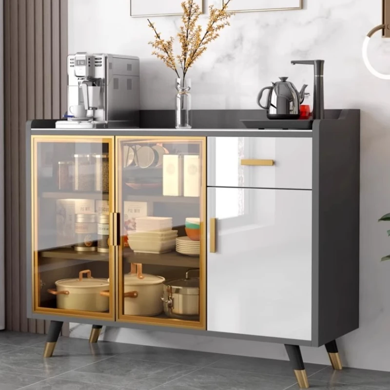 Moderne eenvoudige multifunctionele dressoiropslag Massief houten laden Slijtvaste kast Sencillo Y Duradero Eetkamermeubilair