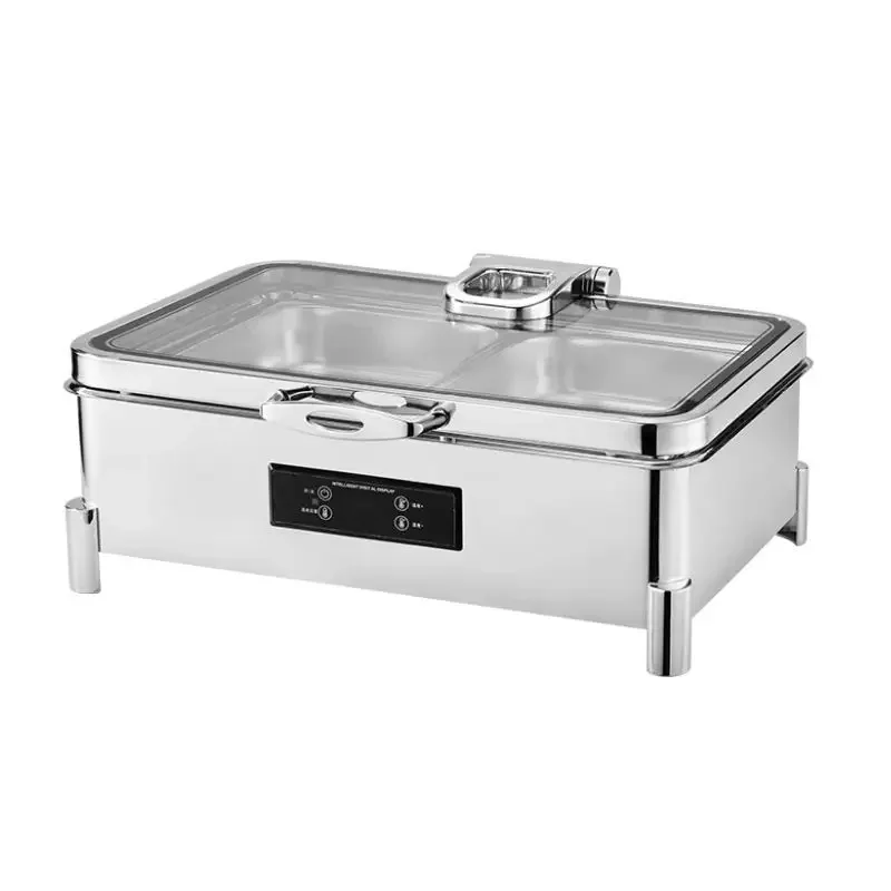Stainless steel visual buffet stove electric heating buffet stove, hotel insulation stove hydraulic breakfast insulation