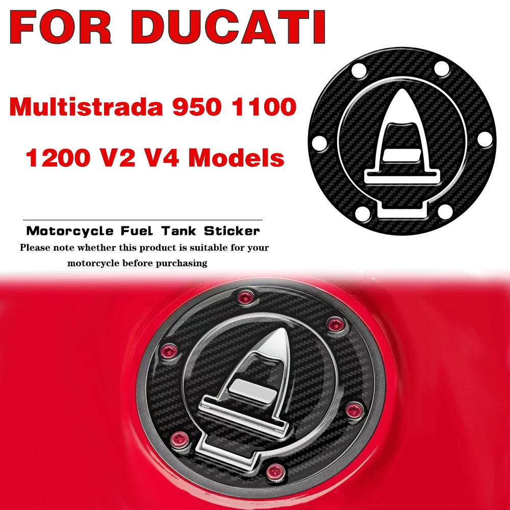 

FOR Ducati Multistrada 950 1100 1200 V2 V4 Models Motorcycle accessories Fuel Cap Protection Sticker