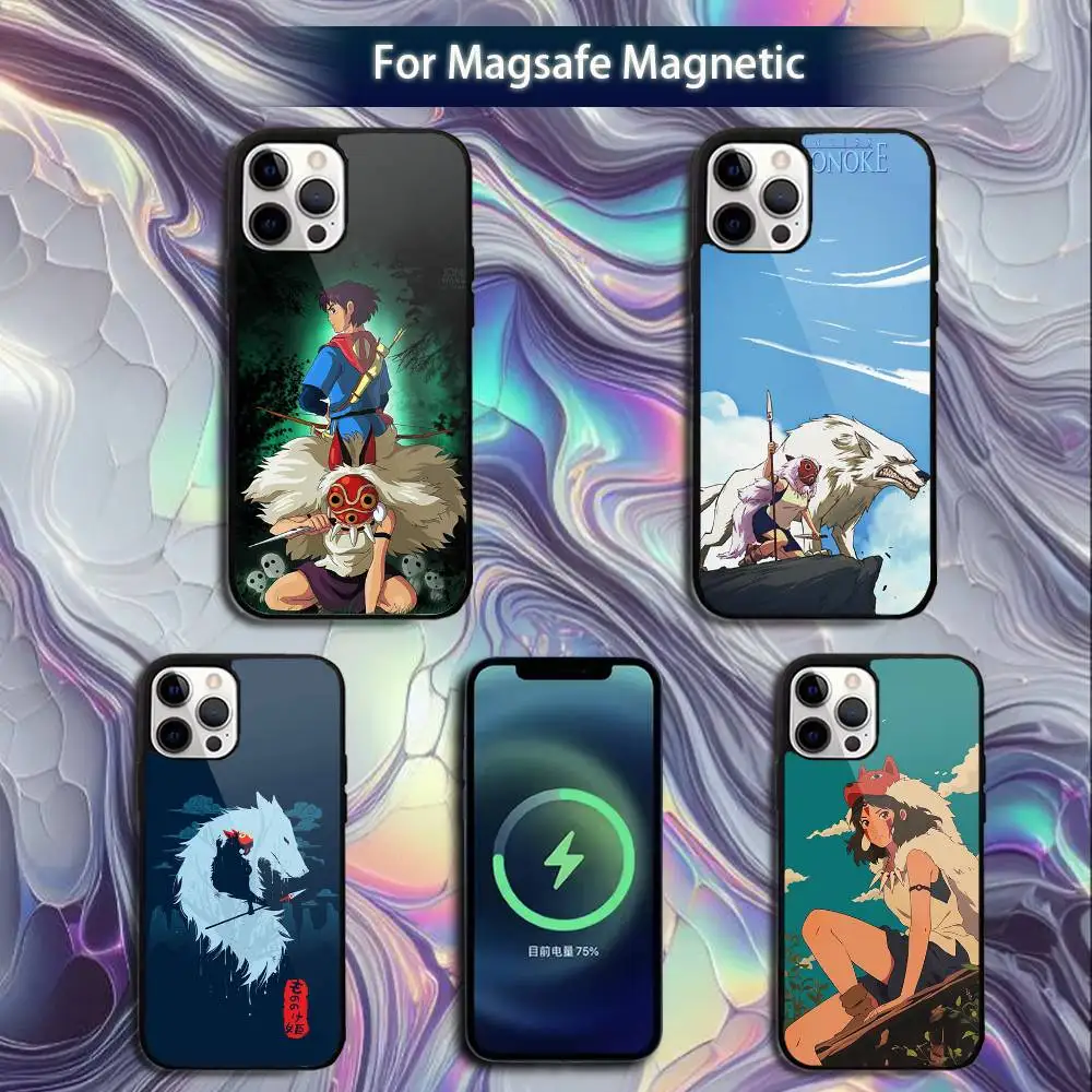 

Princesse M-MononokeS Phone Case For iPhone 16e,16,15,14,13,12,11,Plus,Pro,Max,Mini Magsafe Magnetic Wireless Charging
