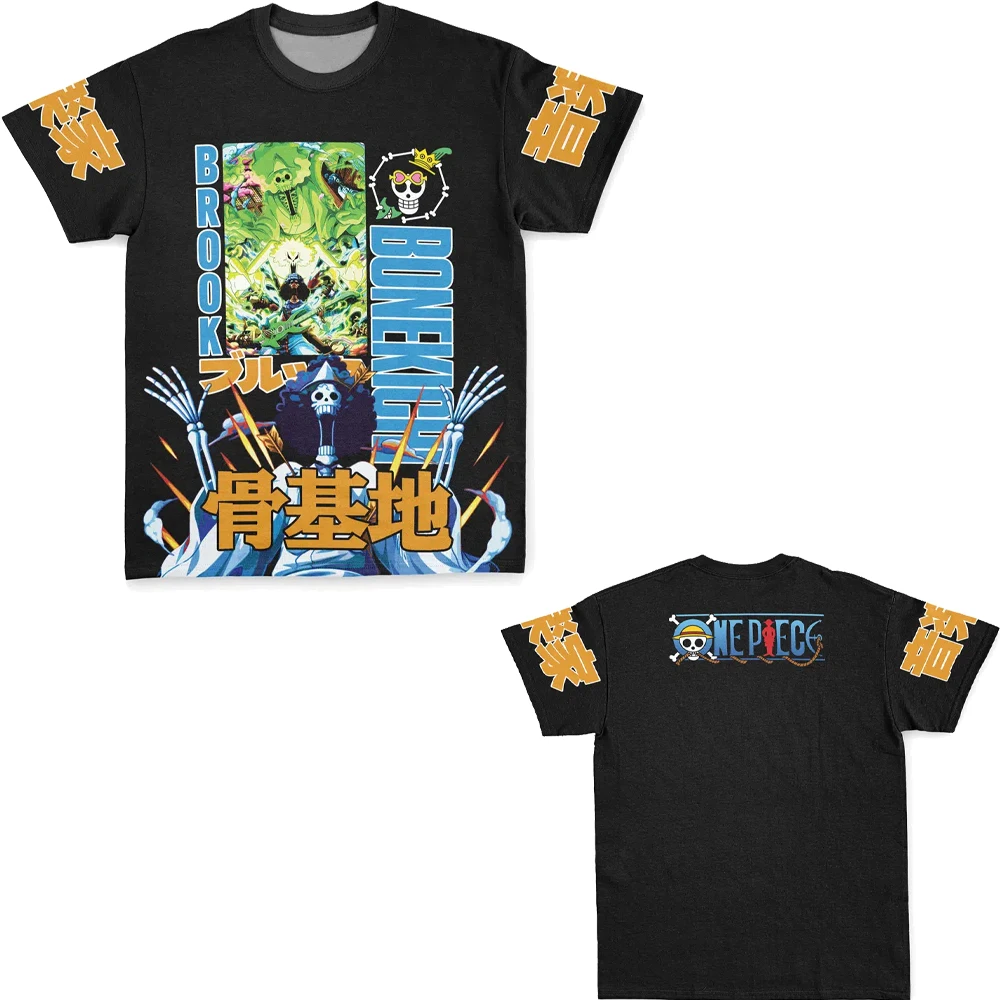 Men Women 2026 One Piece Soul King Brook Graphic T Shirt, Front Back Sleeve Printed Trendy Everyday Casual Clothes