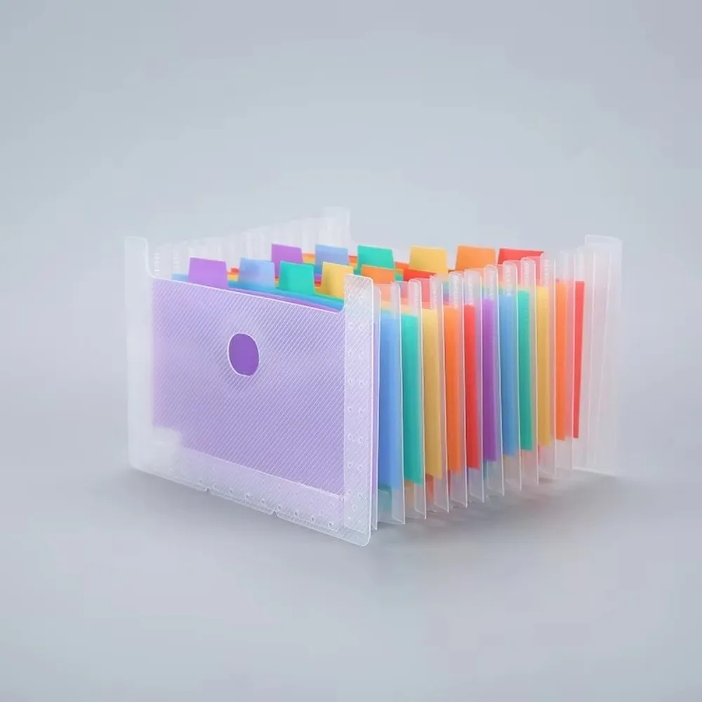 A6 Organ Bag 13 Grid Indexed Large Capacity Bill Storage Bag Standing Design Expandable Expandable Storage Bag Office Use