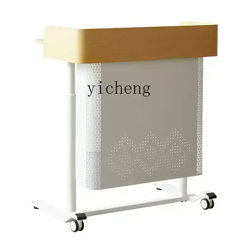 v9.7-Movable Lifting Table Lecture Desk  Training Room Classroom Teacher Small Lecture Desk Information Desk