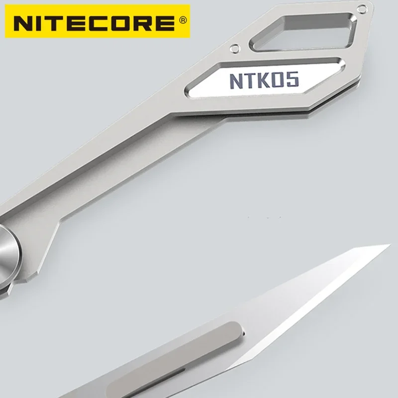 NITECORE NTK05 Mini Keychain Knife UltraTiny Titanium Keychain Tools Lightweight Multiple Purpose Folding Knife