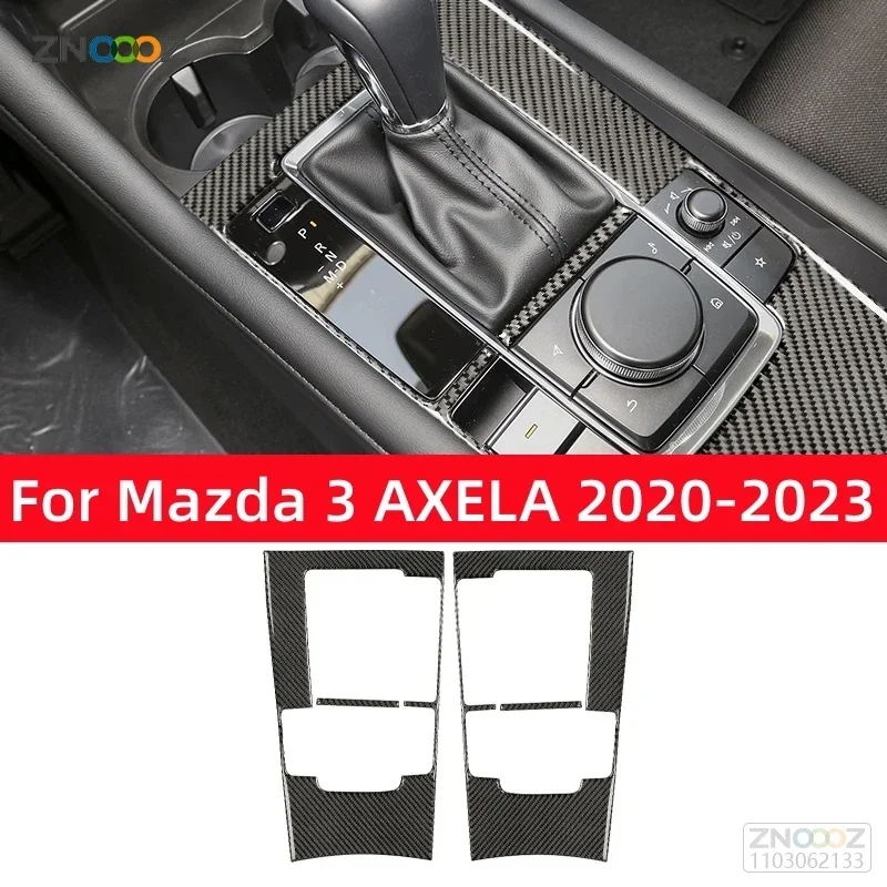 

Для Mazda 3 AXELA 2020-2023 декоративная панель переключения передач, наклейка, наклейка, отделка автомобиля, аксессуары для интерьера, углеродное волокно