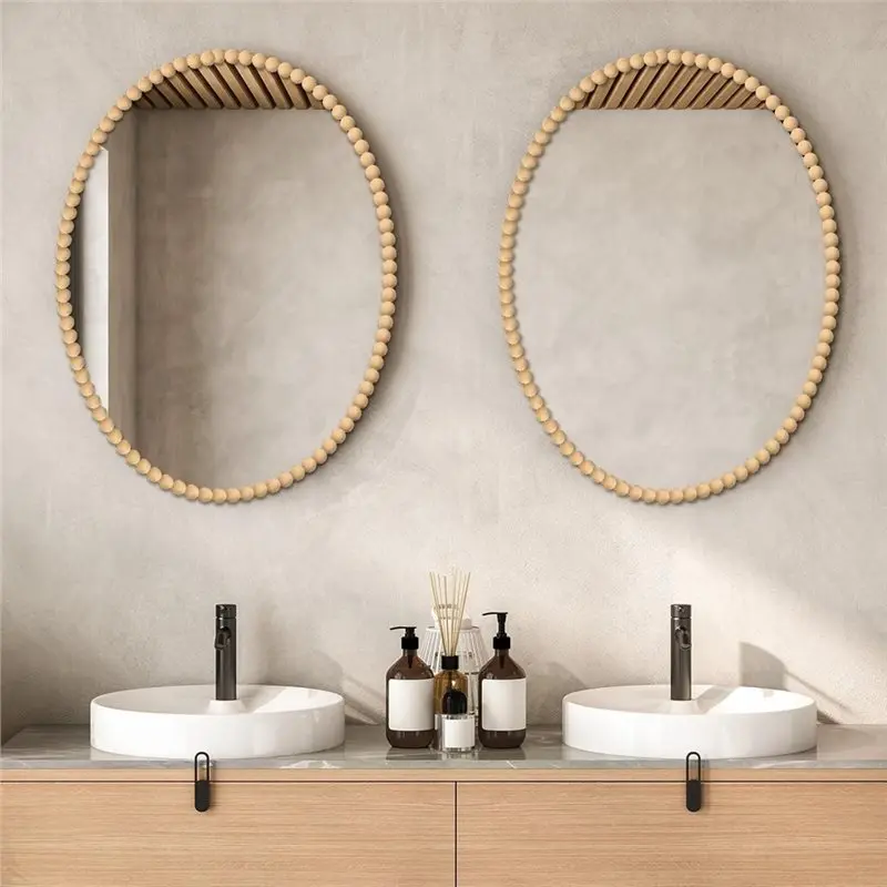 ABUH-Wall For Bathroom Mirror Frame Border Flexible Molding Trim Peel And Stick Decorative Bead Pearl DIY For Walls - view 4