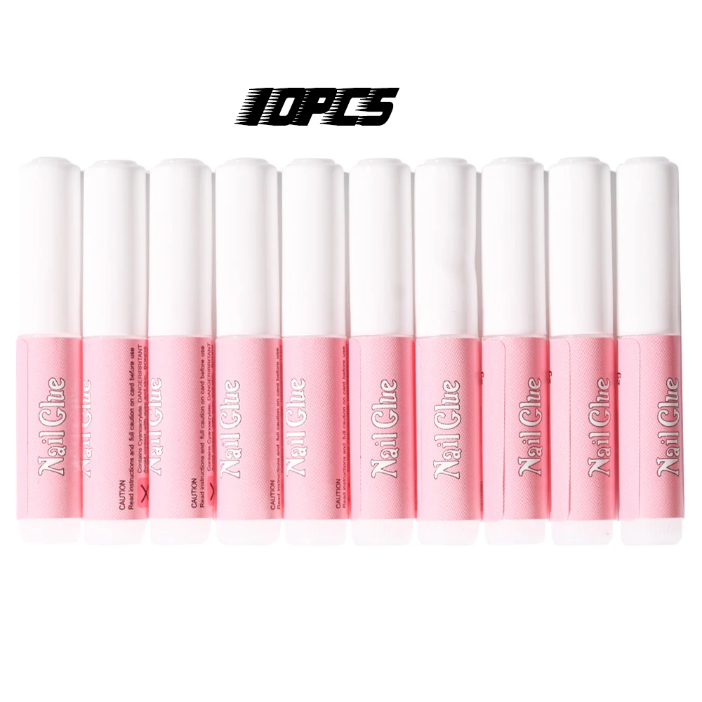 10/100 Stück superstarker Nagelkleber für Acrylnägel, zum Aufdrücken der Nägel, professioneller Nagelkleber, Nagelspitzenkleber, langlebiger Kleber