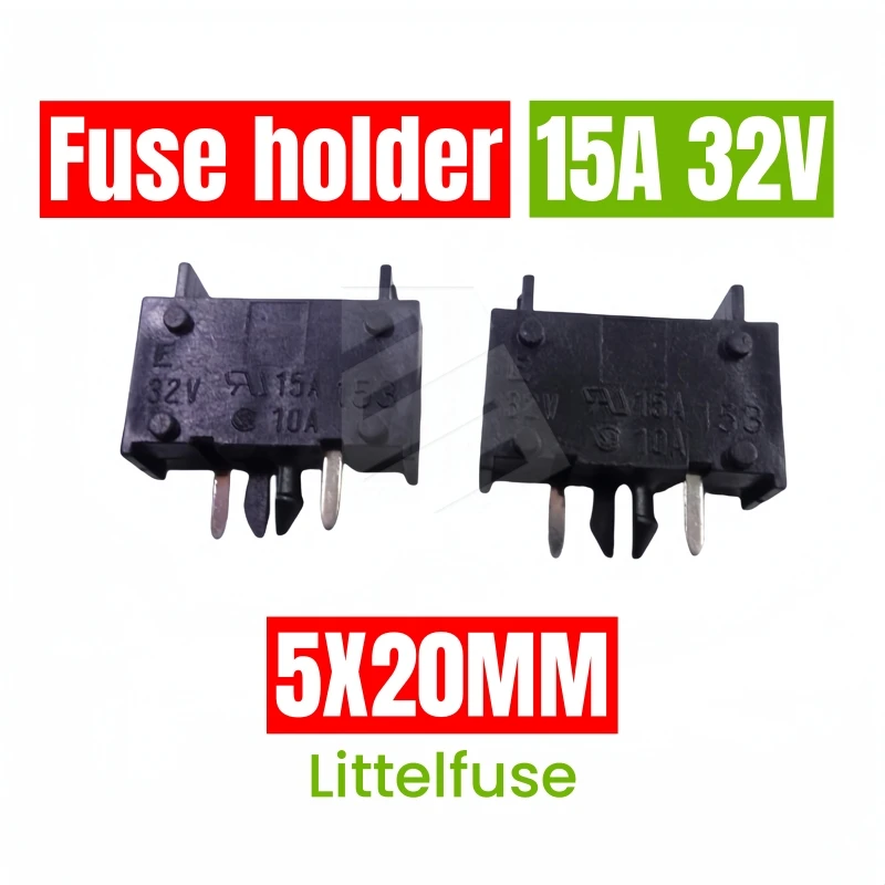 5/10PCS New Original LF Mini Blade Fuse Holder 32V 15A 01530008Z PCB Panel Mounting Small car fuse blade base