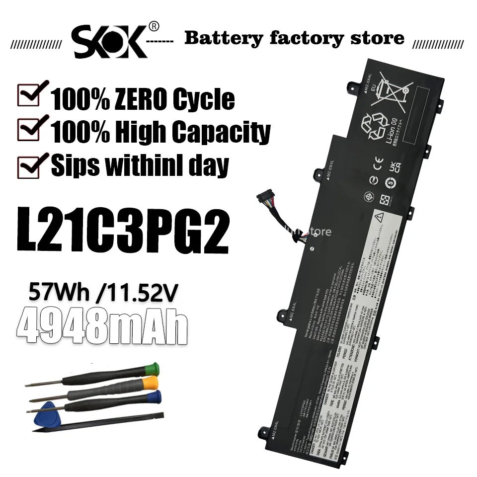 

L21B3P73 SB11H56248 5B11H56347 Battery L21C3PG2 L21D3PG2 L21M3PG2 for Lenovo L15 GEN 4 Series Laptop Battery SB10W52010