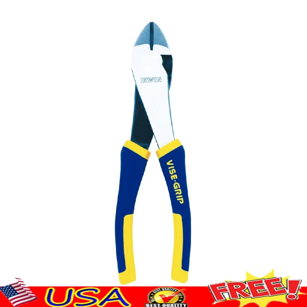 

7 Inch Diagonal Cutting Pliers Durable Nickel Chromium Steel Tool ProTouch Grips Induction Hardened Edge Machined Jaws High