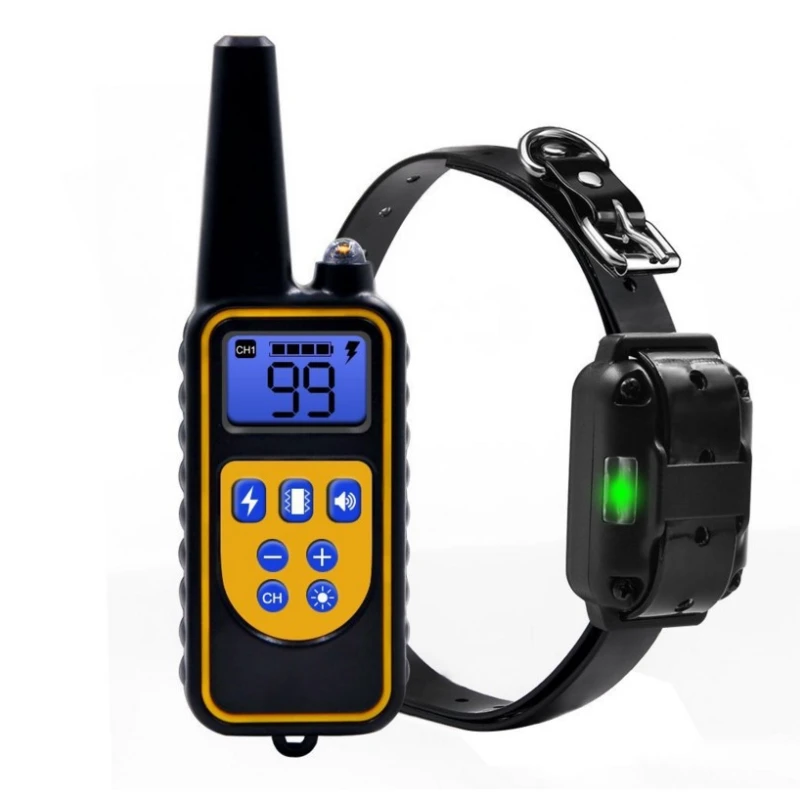 

800m Electric Dog Training Collar Waterproof Pet Remote Control Rechargeable training dog collar with Shock Vibration Sound