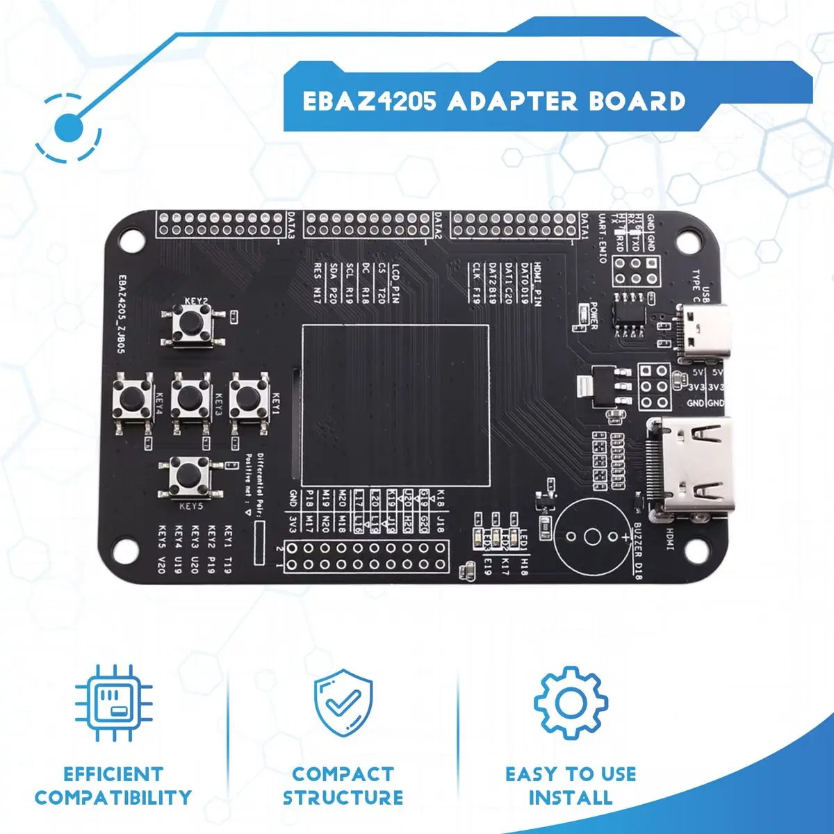 

(A32M) Адаптерная плата Ebaz4205, не требующая пайки, для расширения интерфейса платы разработки FPGA, модуль для самостоятельной пайки